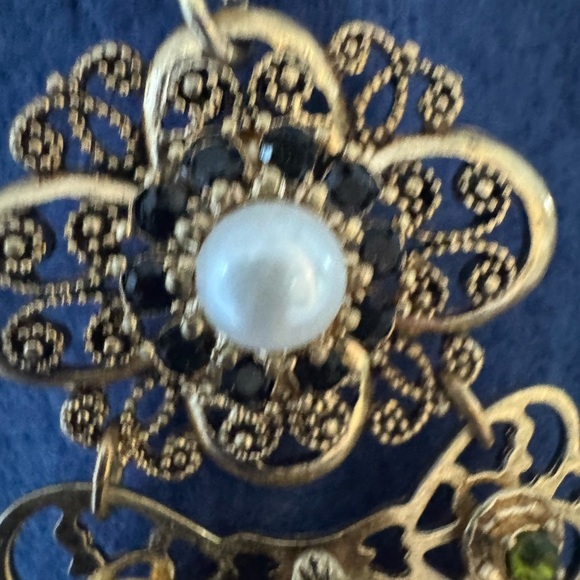 CAbi Gold and Black Baroque Earrings - Picture 8 of 12